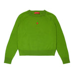 MAX&Co. maglia tinta unita girocollo con cuore Verde per Bambina MX00303 VERDE MAX&Co. 