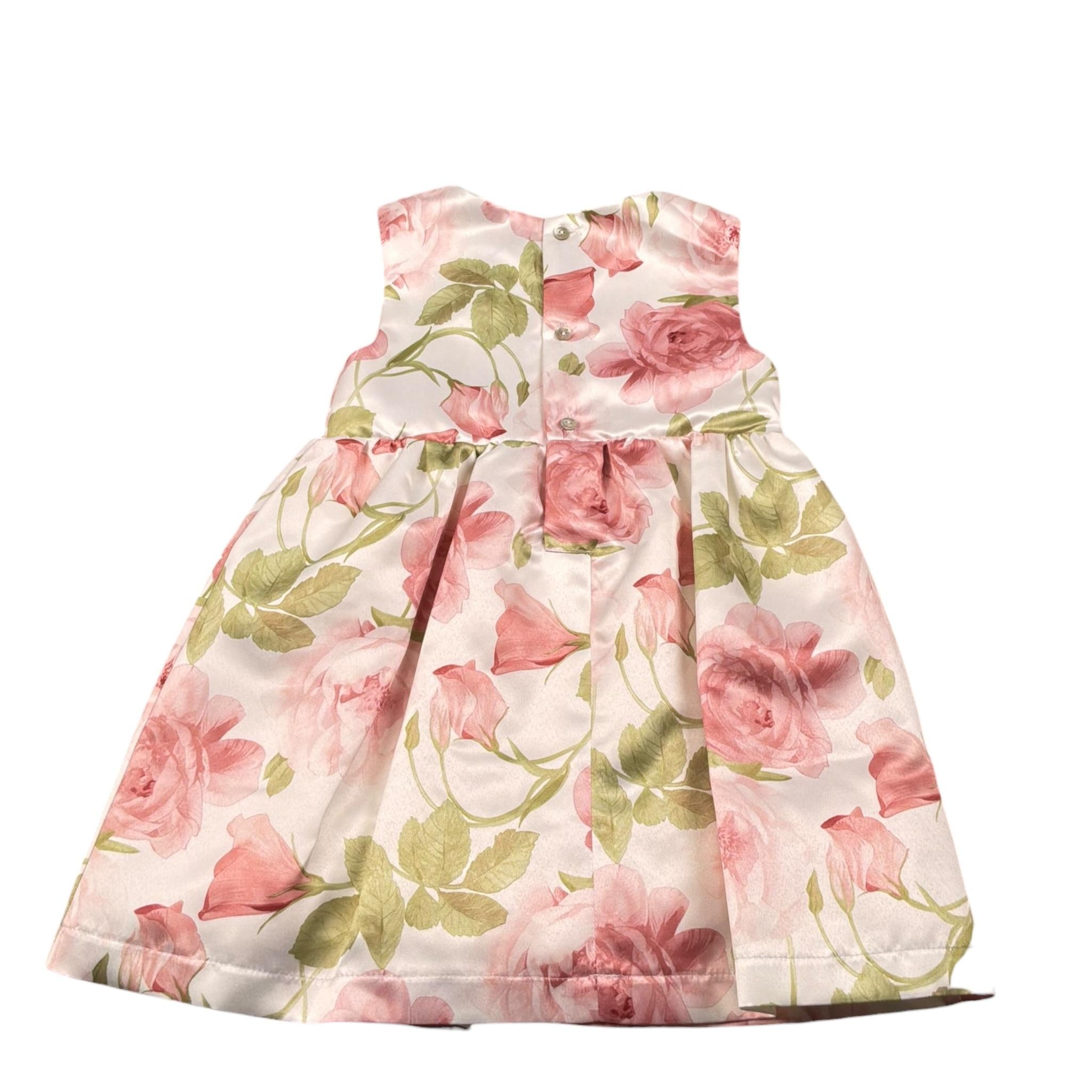 Magil Abito Cerimonia Giromanica con Fantasia Fiori per Neonata FN30140 BIANCO MAGIL 