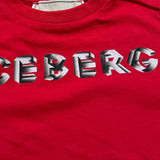Iceberg T-Shirt Girocollo Tinta Unita con Stampa per Neonato TSICE5108B ROSSO ICEBERG 