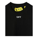 Off-White Solid Color Crewneck T-Shirt With Print Black For Boys