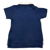 Emc Polo Half Sleeve Solid Color With Contrast Collar Blue for Baby