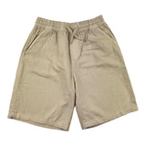 Dan John Solid Color Elastic Waist Bermuda Shorts Beige For Boys