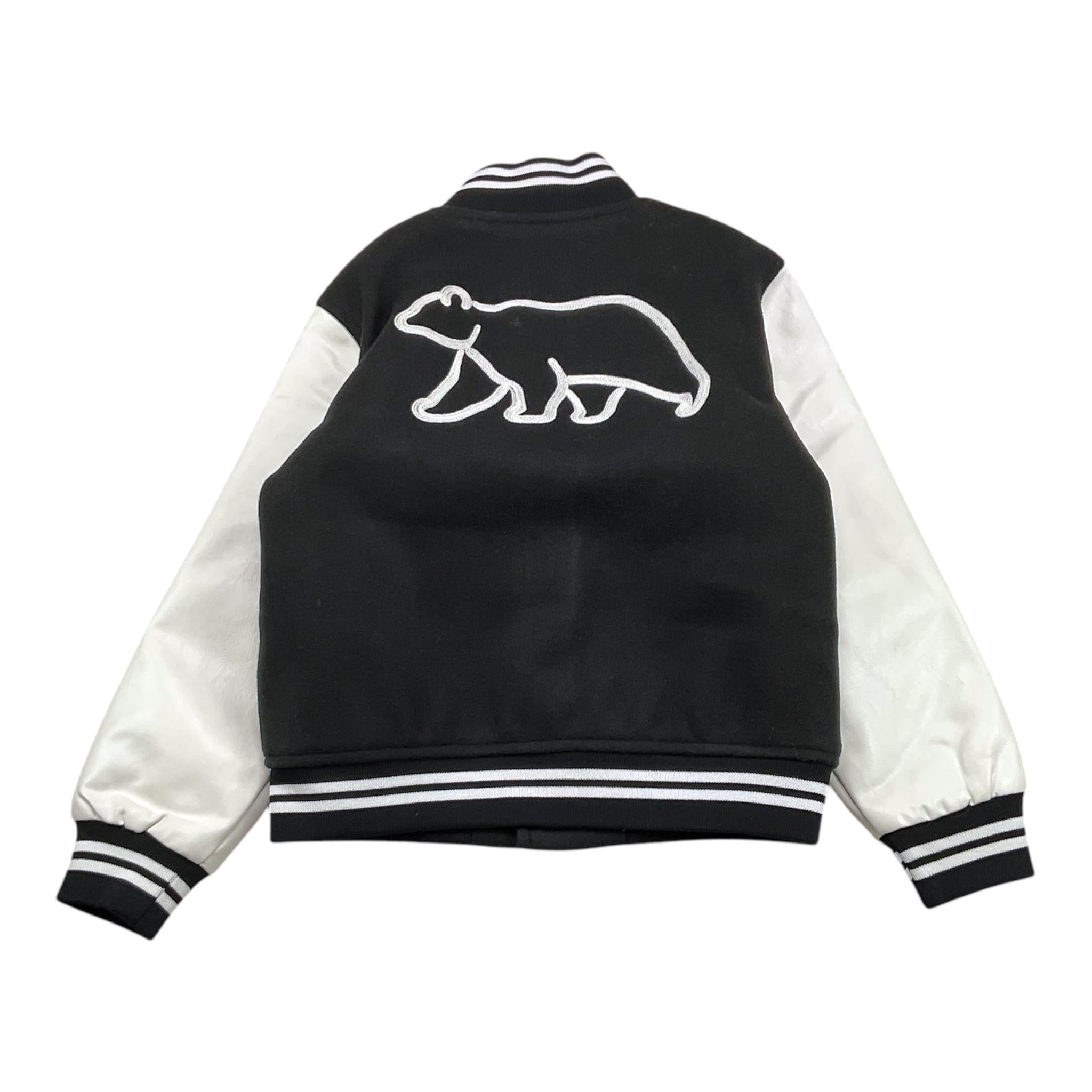 NEVER TOO giubbino modello college bicolore con maniche in contrasto Bianco/nero per Bambino NT1810B BIANCO/NERO NEVER TOO 