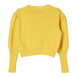 PHILOSOPHY maglia girocollo tinta unita con ricamo in contrasto Giallo per Bambina PFMA033 GIALLO PHILOSOPHY 