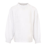 DOU DOU shirt tinta unita con collo elasticizzato Bianco per Bambina DT8A10 BIANCO DOU DOU 