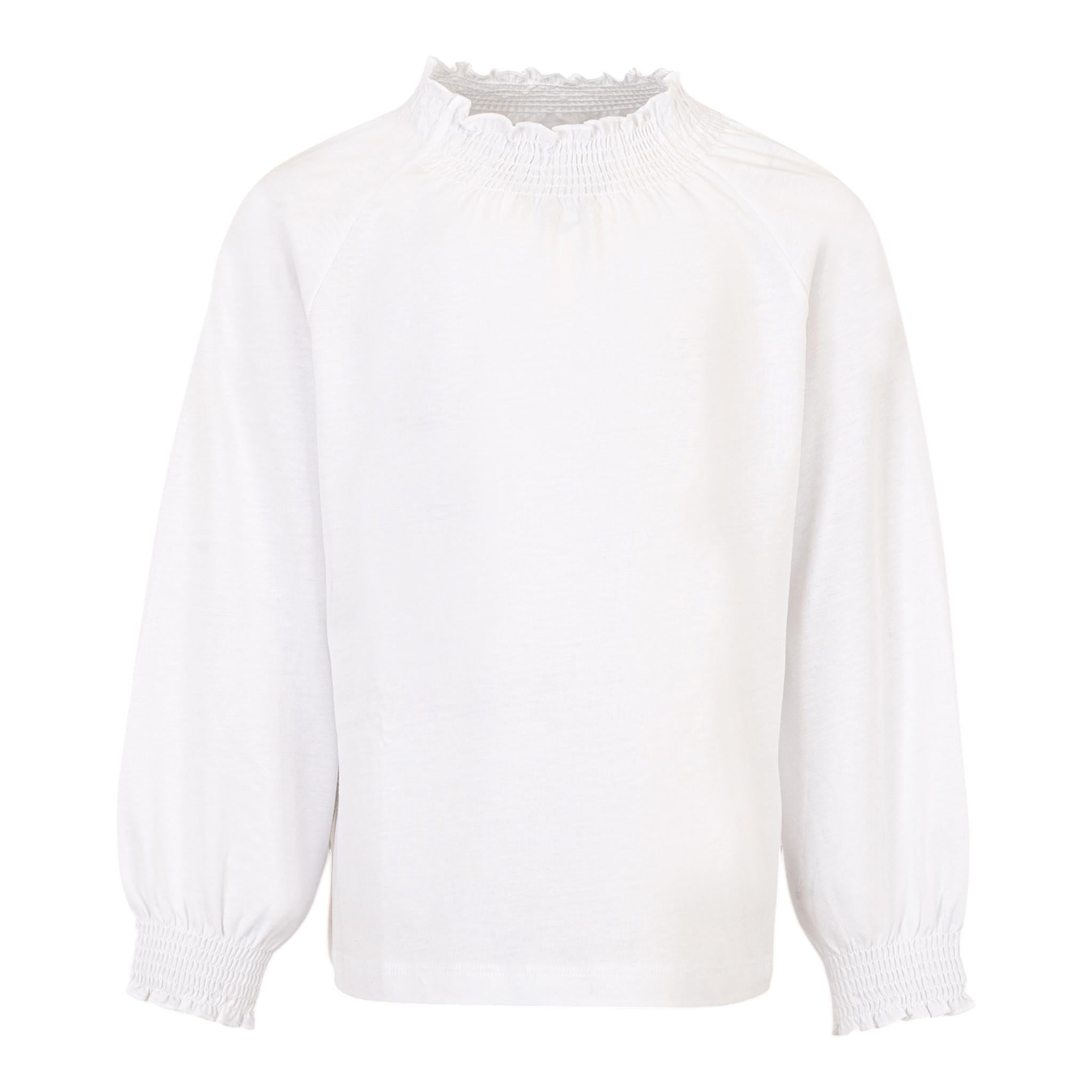 DOU DOU shirt tinta unita con collo elasticizzato Bianco per Bambina DT8A10 BIANCO DOU DOU 