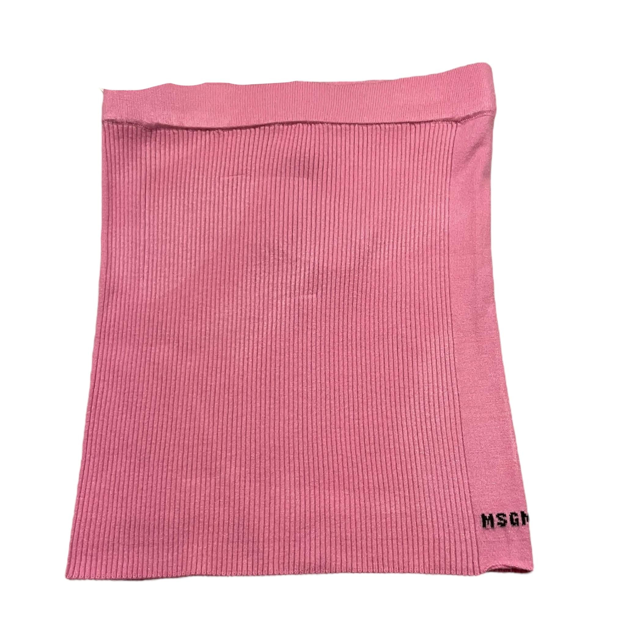 MSGM gonna tinta unita con elastico in vita Rosa per Bambina F4MSJGSK030 ROSA MSGM 