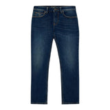 EMPORIO ARMANI jeans tinta unita con logo Blu per Bambino 8N4J45 BLU EMPORIO ARMANI 