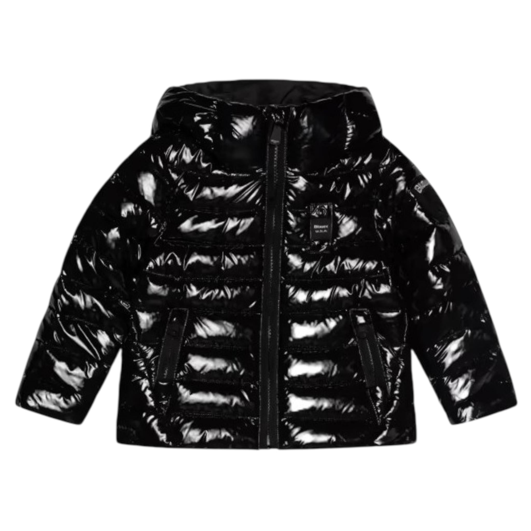 BLAUER giubbino tinta unita con cappuccio Nero per Bambina 24WBLGC02 NERO BLAUER 