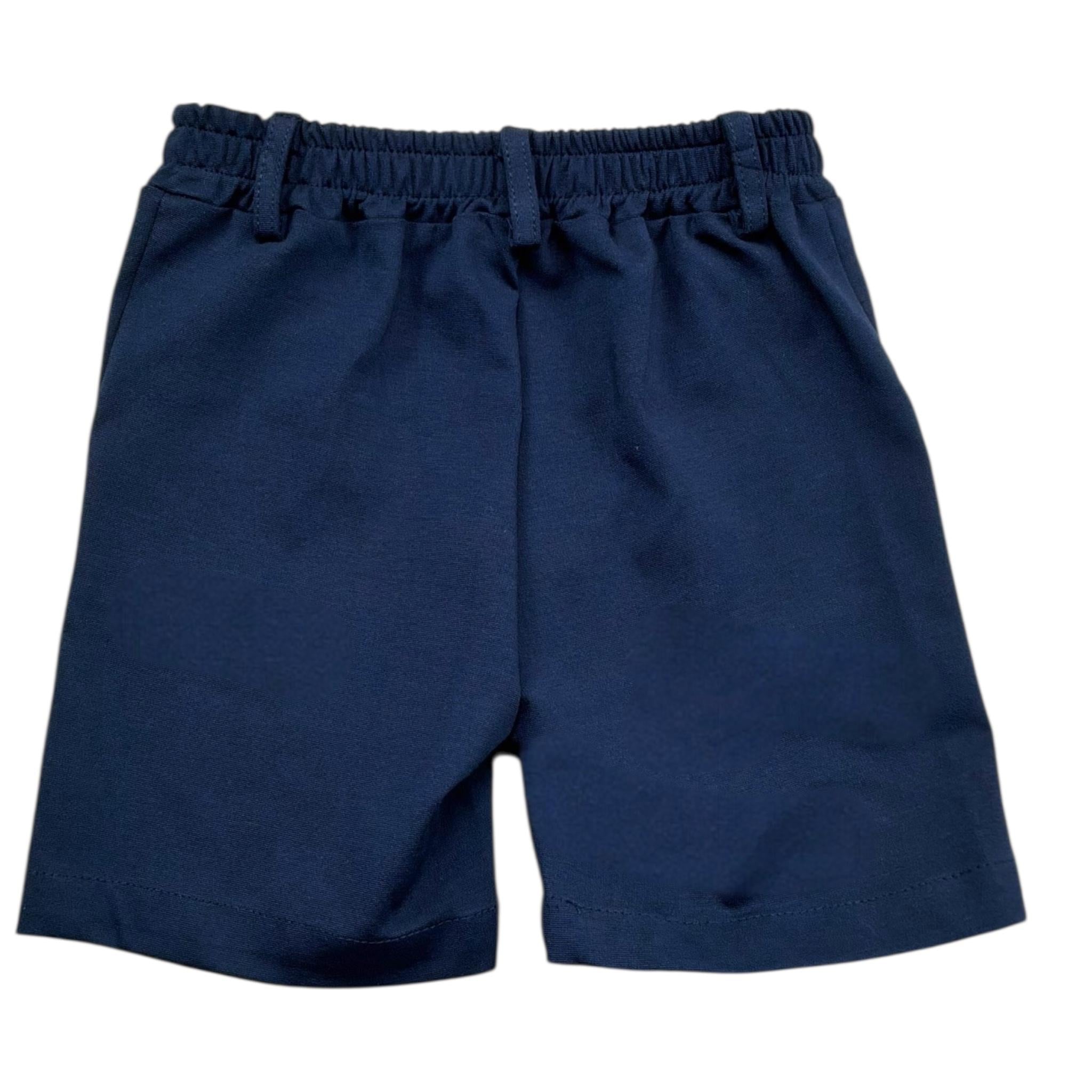 Le Bebe' Bermuda Tinta Unita con Elastico In Vita per Neonato LBB5365 BLU LE BEBE' 