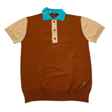 Manuel Ritz Polo Mezza Manica Tinta Unita con Colletto In Contrasto per Bambino MR2987J MARRONE MANUEL RITZ 