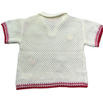 Saint Barth Polo Mezza Manica Tinta Unita con Trafori per Bambina PIXIE PANNA SAINT BARTH 