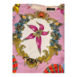 Versace Half Sleeve Dress Multicolor Fantasy Print For Girls