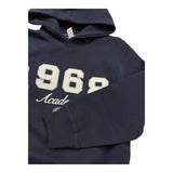SUN68 felpa chiusa con cappuccio tinta unita con logo Nero per Bambino F43312 NERO SUN68 