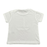 Laranjinha T-Shirt Girocollo Tinta Unita con Stampa per Neonato 92907V5840A61 BIANCO LARANJINHA 