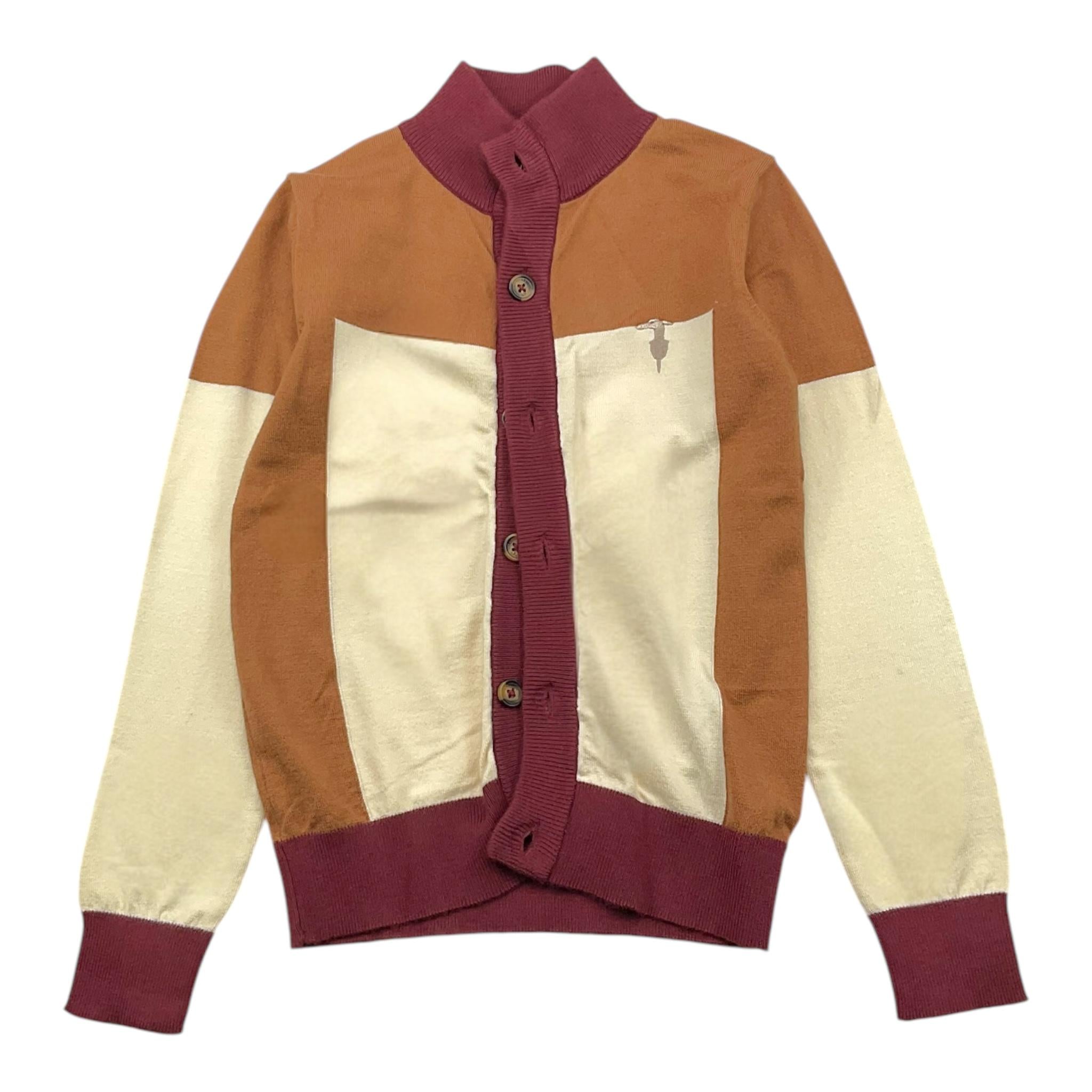 TRUSSARDI cardigan tricolore con bottoni Panna per Bambino TBA25048CD PANNA TRUSSARDI 