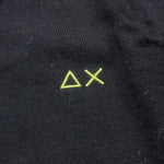 SUN68 maglia girocollo tinta unita con logo e toppe Nero per Bambino K44327X NERO SUN68 