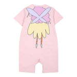 Stella Mccartney Pagliaccetto Mezza Manica Tinta Unita con Stampa per Neonata TWA021 ROSA STELLA McCARTNEY 