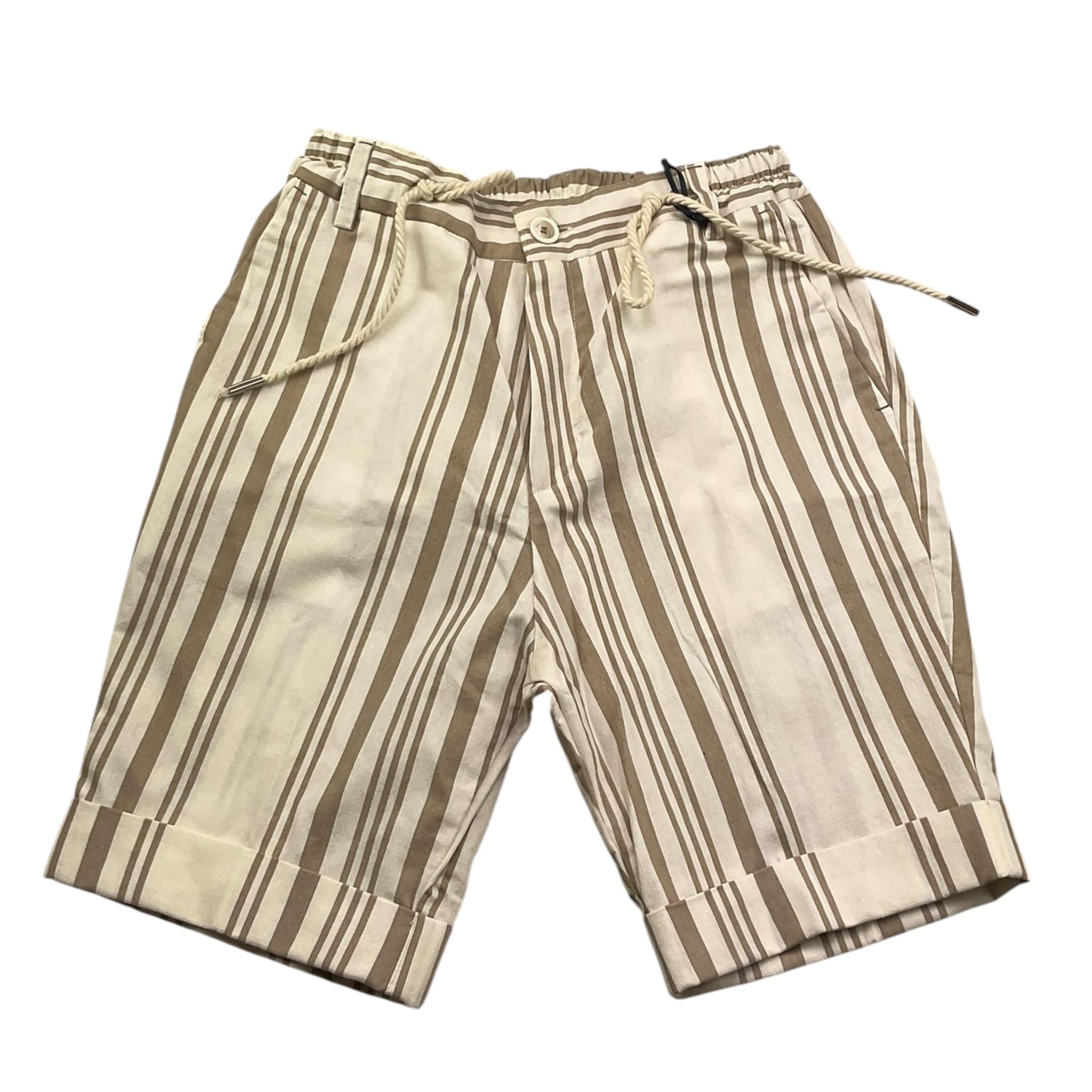 Emanuel Pris Bermuda Fantasia A Righe per Bambino EPC20 BIANCO/BEIGE EMANUEL PRIS 