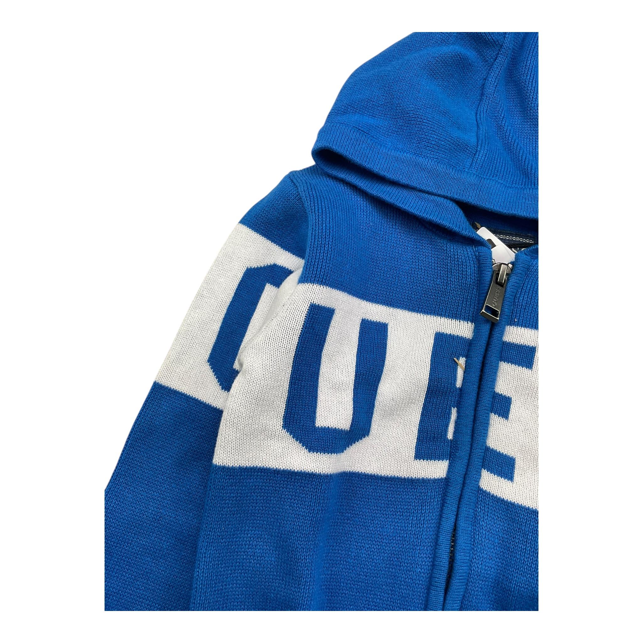 GUESS maglia tinta unita con stampa zip e cappuccio Cobalto per Bambino N4YR01Z2HH0X COBALTO GUESS 