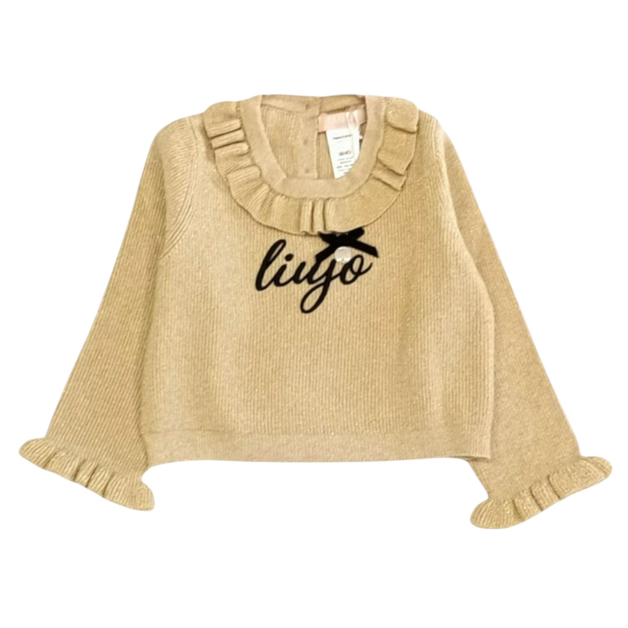 LIU JO maglia girocollo tinta unita cn colletto rouches Oro per Neonata HF4081XX ORO LIU JO 