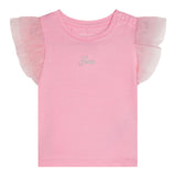 Guess T-Shirt Girocollo Tinta Unita con Logo per Neonata K5GI18K6YW4X ROSA GUESS 