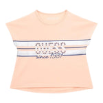 Guess T-Shirt Tinta Unita Girocollo con Stampa per Neonata K4GI01K6YW4 ROSA GUESS 