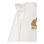 MOSCHINO shirt girocollo tinta unita con stampa in contrasto Panna per Neonata MDO00R PANNA MOSCHINO 