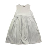 Pype Solid Color Sleeveless Dress With Light Blue Tulle Bow For Girls