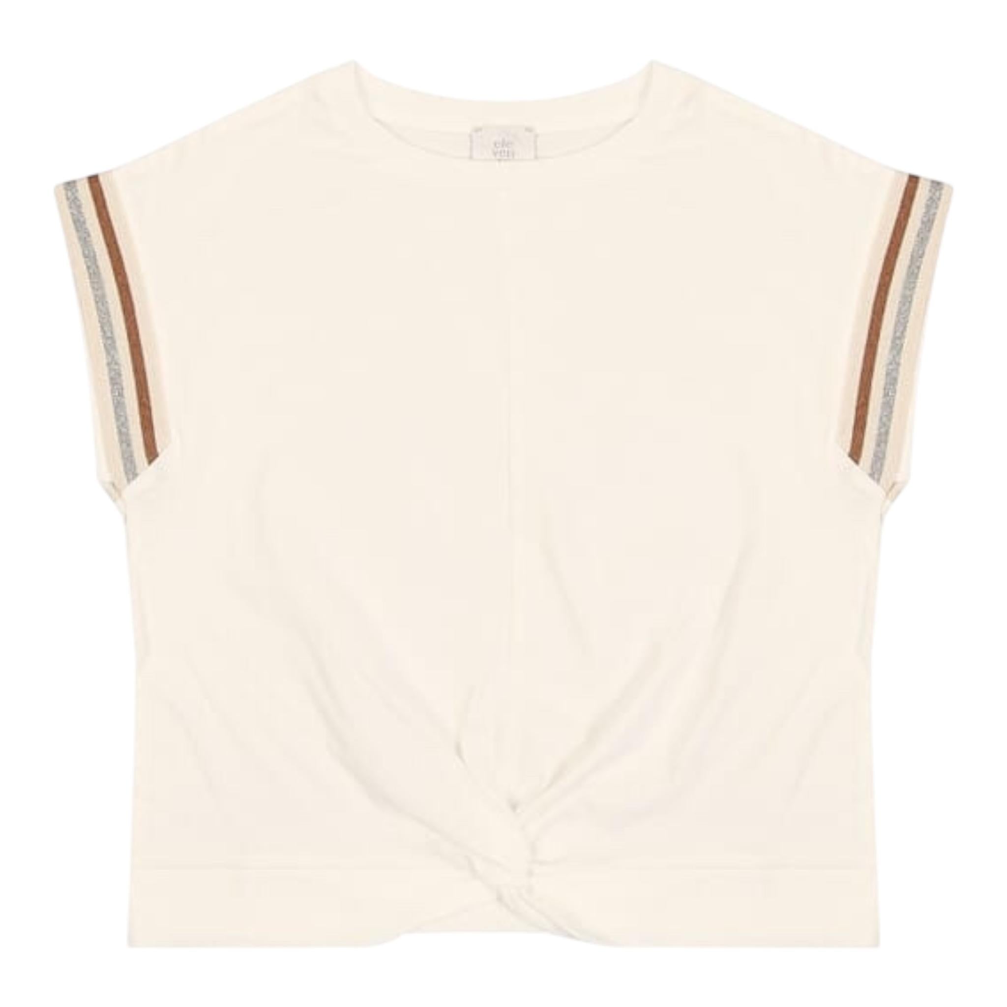 ELEVENTY t-shirt tinta unita girocollo Bianco per Bambina EU8A22 BIANCO ELEVENTY 