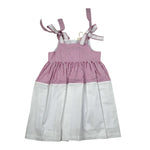 Ilfarobimbi Abito Bicolore con Fiocchi Bianco/Rosa per Bambina IFB50586X BIANCO/ROSA ILFAROBIMBI 