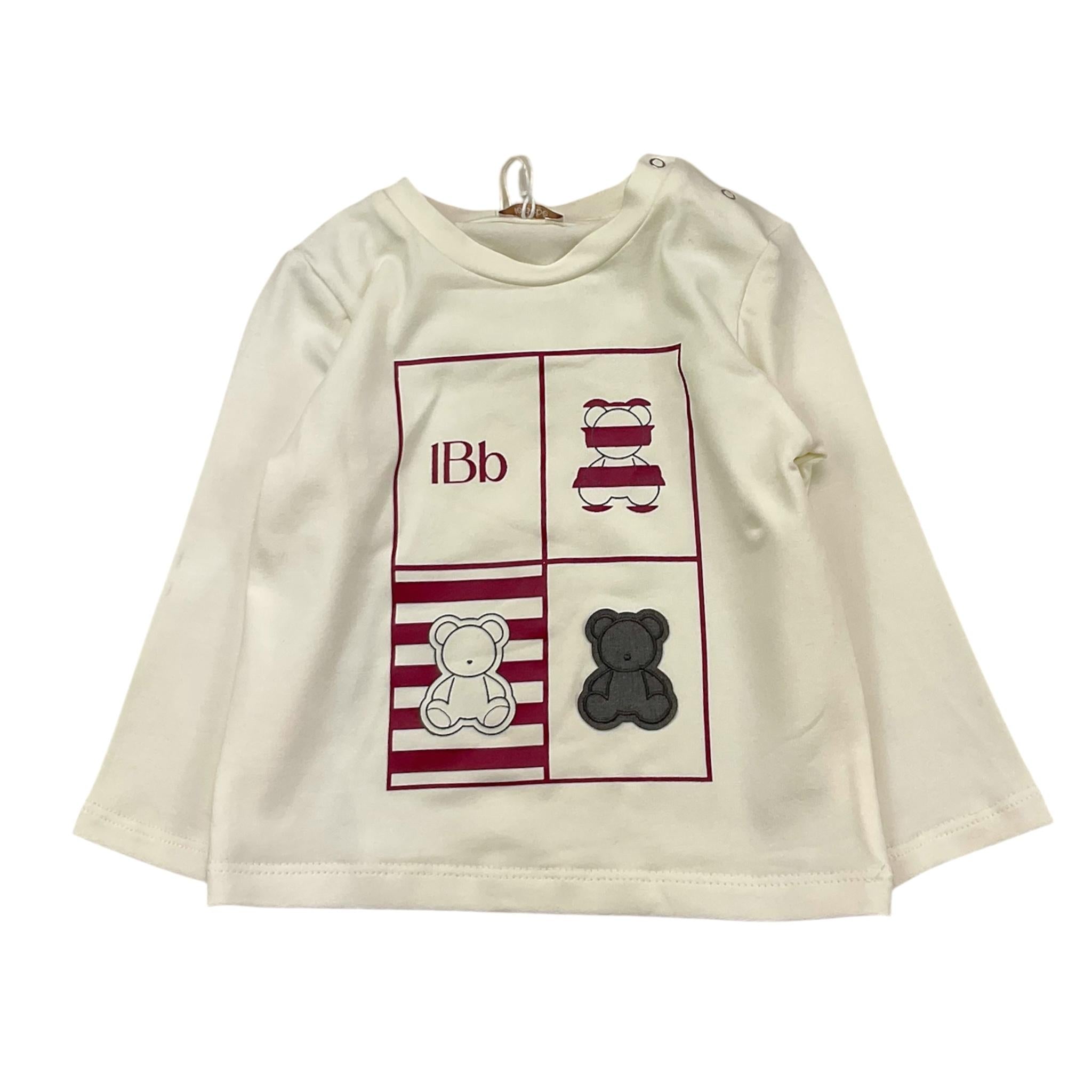 LE BEBE' shirt girocollo tinta unita con stampa Panna per Neonato LBB5157 PANNA LE BEBE' 