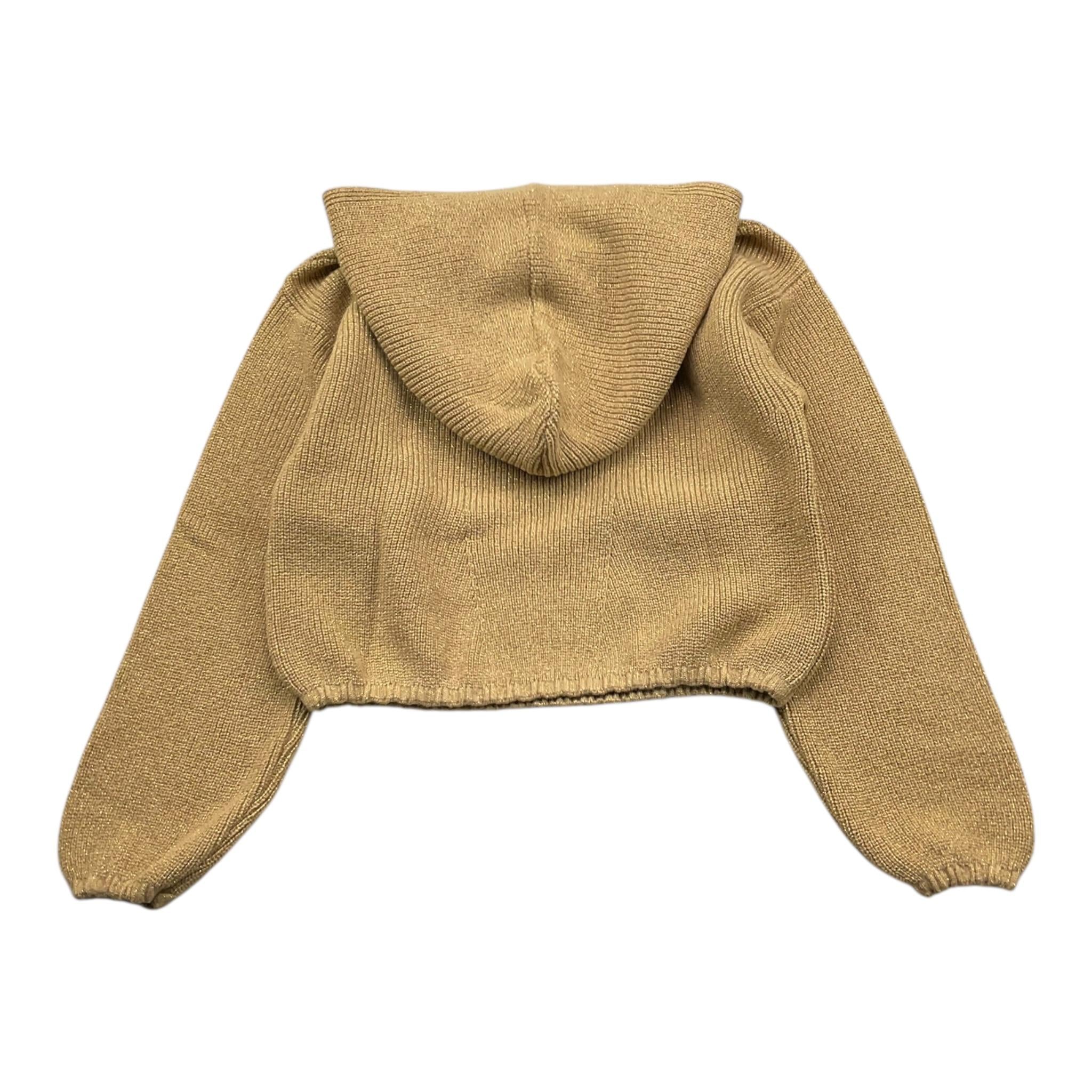 DONDUP felpa tinta unita in maglia con cappuccio Cammello per Bambina DFMA014 CAMMELLO DONDUP 