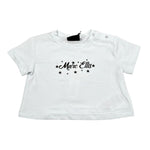 Marc Ellis T-Shirt Girocollo Tinta Unita con Brillantini per Neonata JMNTS16797N BIANCO MARC ELLIS 