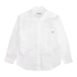 Dondup Camicia Manica Lunga Tinta Unita con Logo per Bambino DMCA039 BIANCO DONDUP 