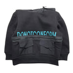 DO NOT CONFORM felpa tinta unita con cappuccio e stampa Nero per Neonato DFE013 NERO DO NOT CONFORM 