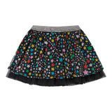 STELLA McCARTNEY gonna tinta unita in tulle con stampa Nero per Bambina TV7B21 NERO STELLA McCARTNEY 