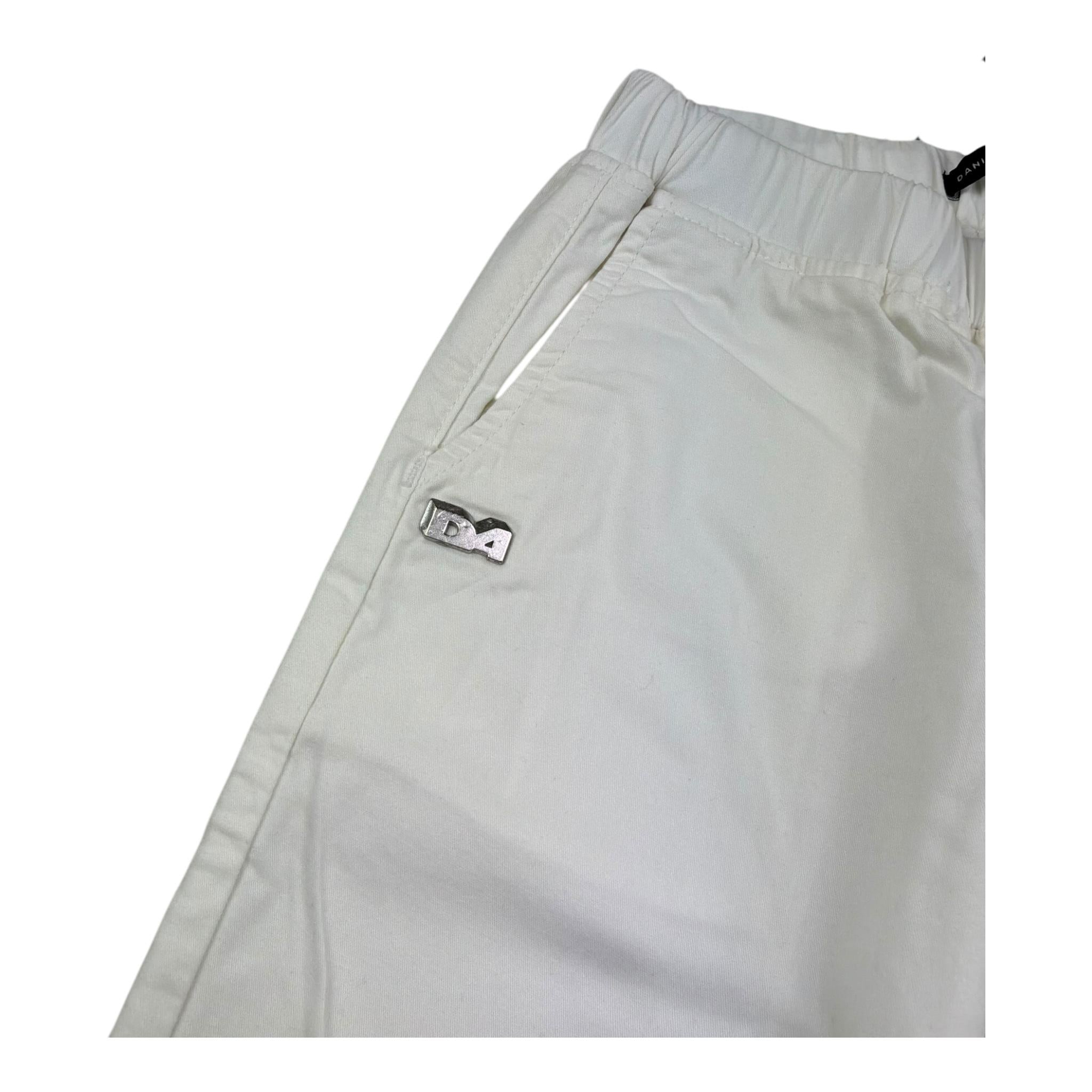 Daniele Alessandrini Pantalone Tinta Unita con Elastico In Vita per Bambino 1235P00262 BIANCO DANIELE ALESSANDRINI 