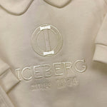 ICEBERG set tutina-bavetta tinta unita con logo Panna per Neonato SETICE5350N PANNA ICEBERG 