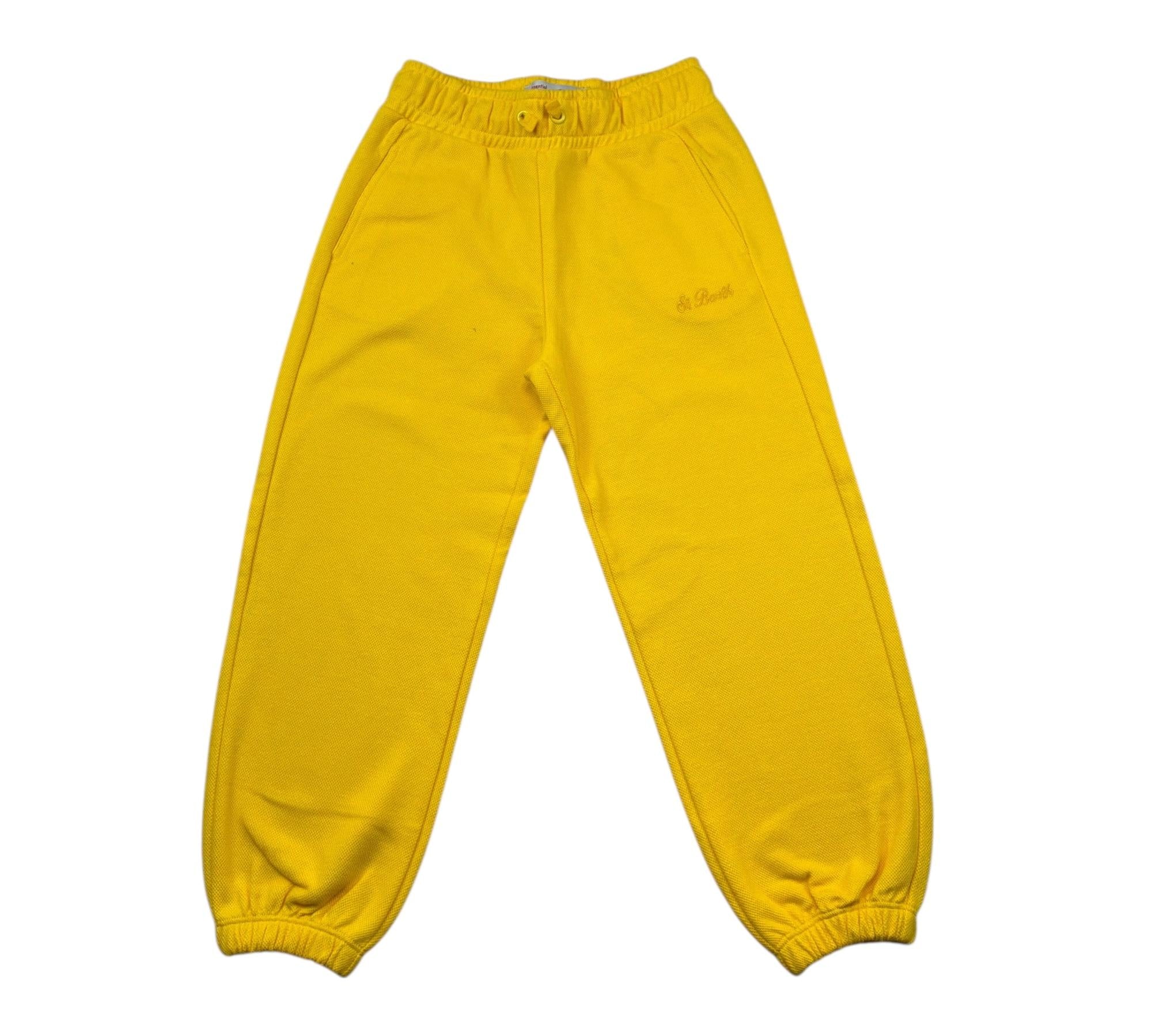 Saint Barth Pantalone Tuta Tinta Unita con Ricamo per Bambino KENTON GIALLO SAINT BARTH 