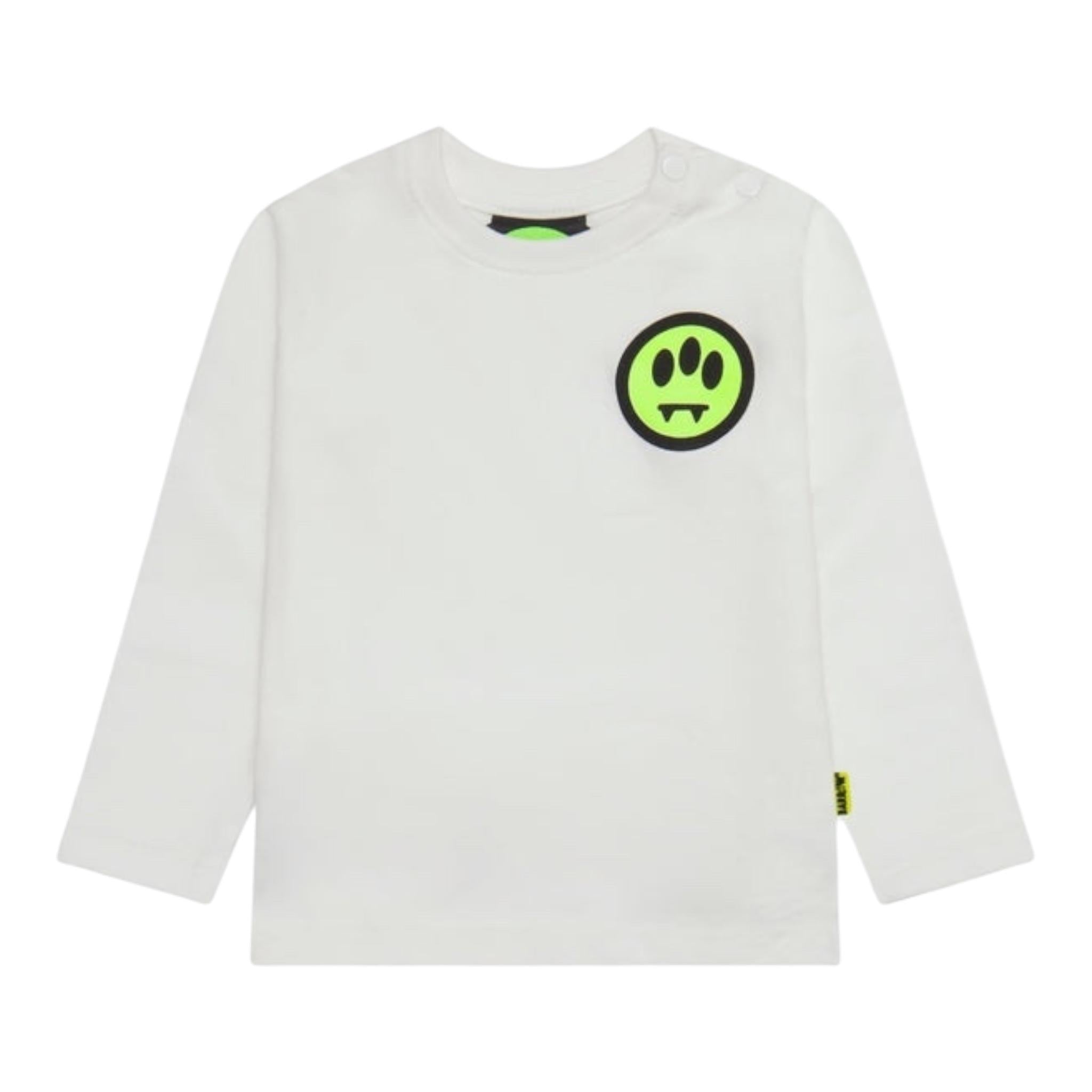 BARROW KIDS shirt girocollo tinta unita con stampa logo Bianco per Neonato F3BKUNTH136 BIANCO BARROW KIDS 
