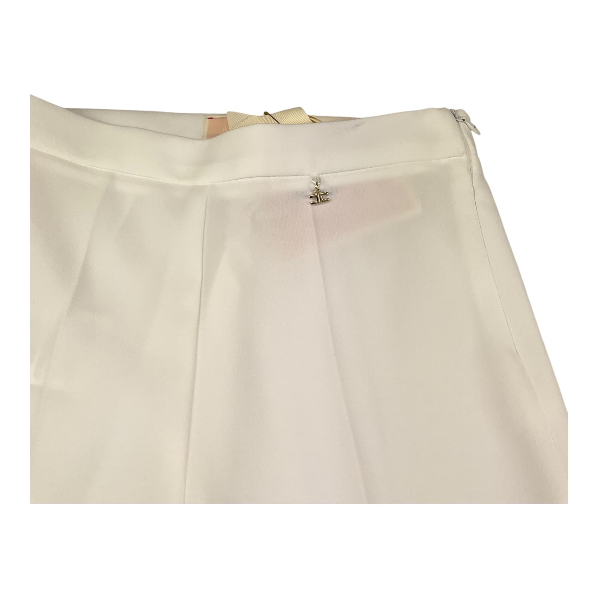 Elisabetta Franchi Pantalone Tinta Unita Modello Zampa per Bambina EFPA285 BIANCO ELISABETTA FRANCHI 