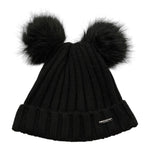 LIU JO cappello tinta unita con pon pon Nero per Bambina KF0078 NERO LIU JO 