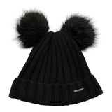 LIU JO cappello tinta unita con pon pon Nero per Bambina KF0078 NERO LIU JO 
