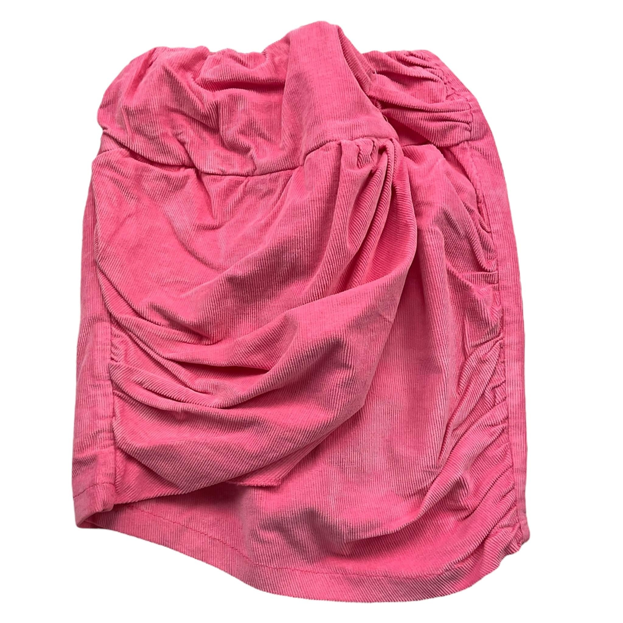 FUN & FUN gonna tinta unita con arricciature e zip Rosa per Bambina FNJSK13119 ROSA FUN & FUN 