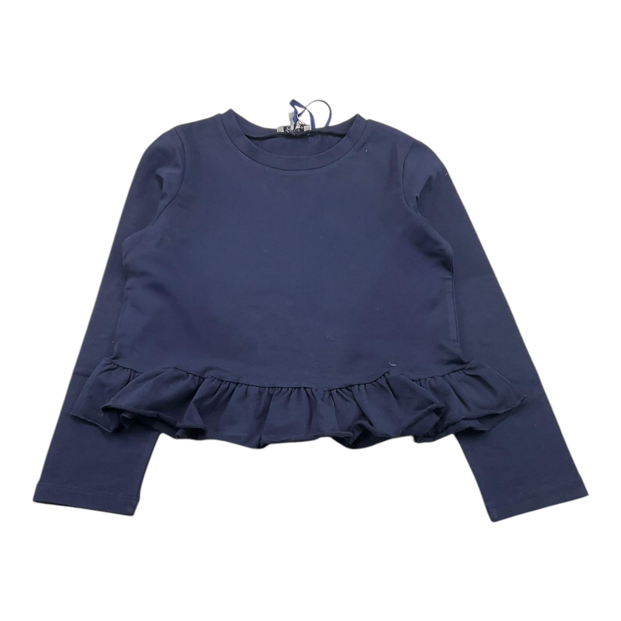 PICCOLA LUDO felpa tinta unita girocollo Blu per Bambina BS9WB042 BLU PICCOLA LUDO 