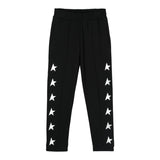 Golden Goose Pantalone Tuta Tinta Unita con Stampa Stelle per Bambina GKP01266 NERO GOLDEN GOOSE 