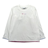 Champion Shirt Gircollo Tinta Unita con Logo per Bambina 404482 BIANCO CHAMPION 