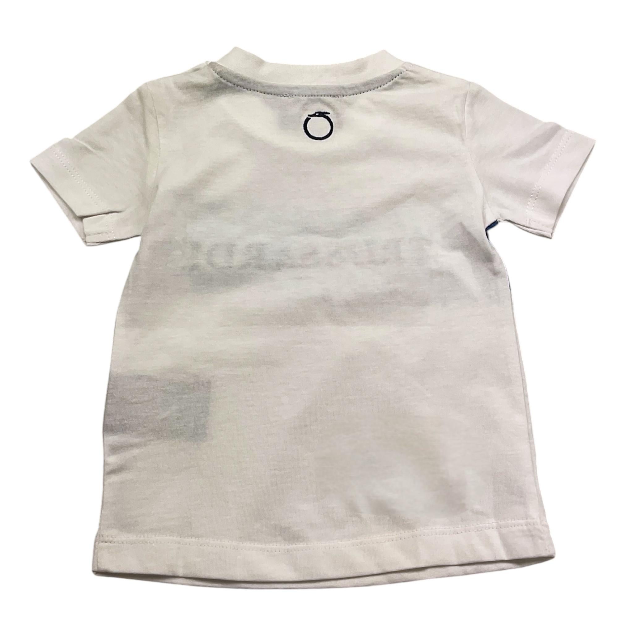 Trussardi T-Shirt Girocollo Tinta Unita con Logo per Neonato TIP24035TS BIANCO TRUSSARDI 