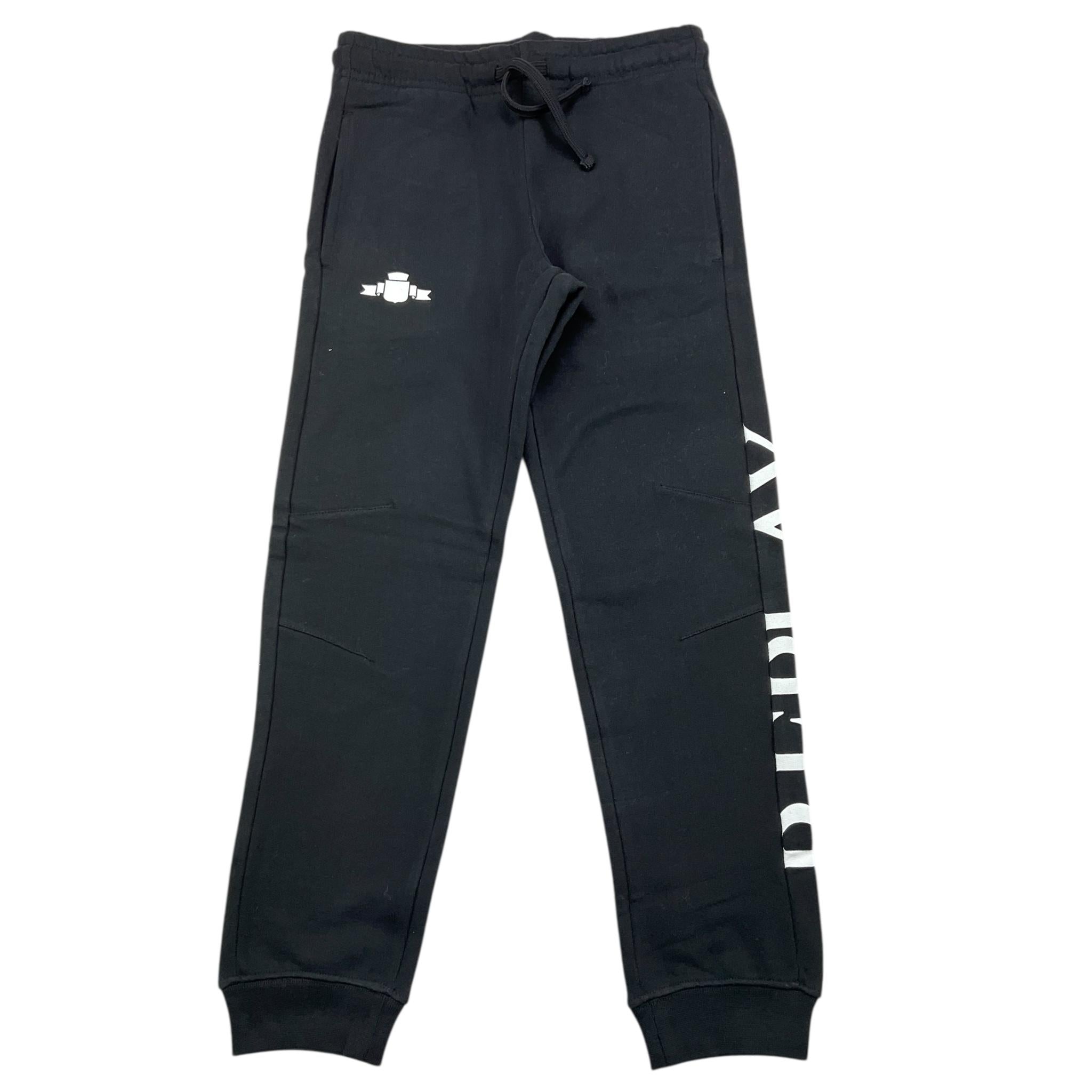 GUESS pantalone tuta tinta unita con logo Nero per Bambino SB9063 NERO GUESS 